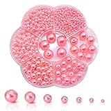 🎁【Perlen einfach zu Bedienen】 Dreamark Perlen Set hat in der Mitte ein Loch, das sich sehr leicht mit einer Schnur einfädeln lässt, um Halsketten, Armbänder und andere DIY Schmuckherstellungsprojekte herzustellen.