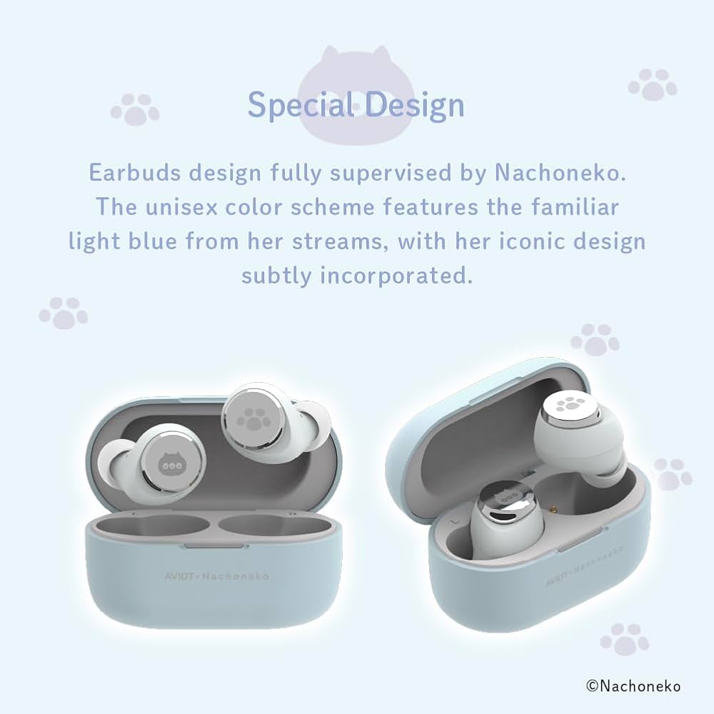 nachoneko ワイヤレスイヤホン Amazon.com: AVIOT Nachoneko Collaboration Wireless Earbuds