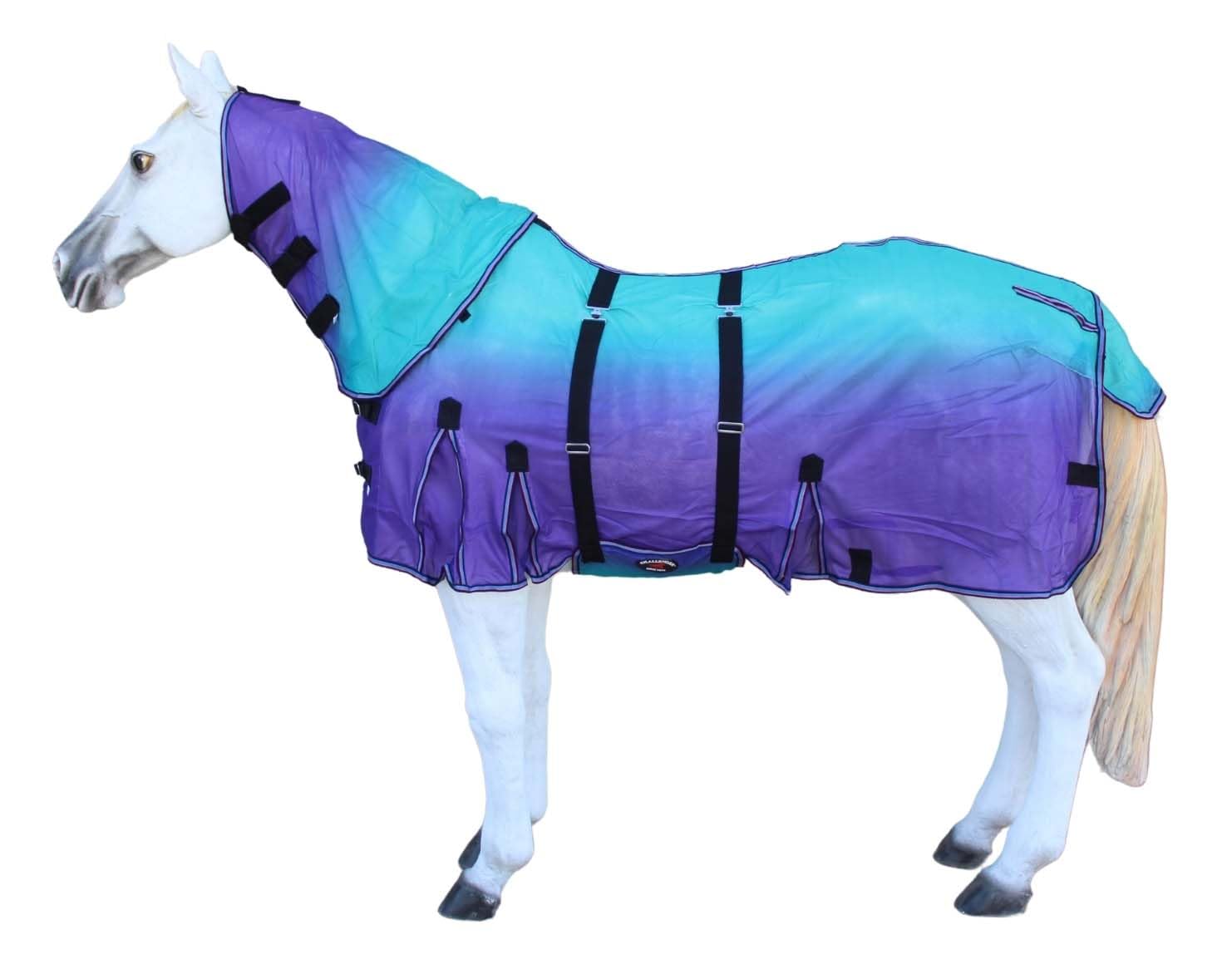80" Horse Light Summer Spring Airflow Mesh Removable Neck Purple Ombre 73160