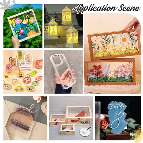 Image of AHANDMAKER 10 pcs Clear Plastic Sheet Thin PVC Sheets 8.3 inchx11.7 inchx0.015 inch Craft Plastic Sheets A4 Flexible Clear Plastic Sheet for Displays, Structural Parts, Signs, Home Decor