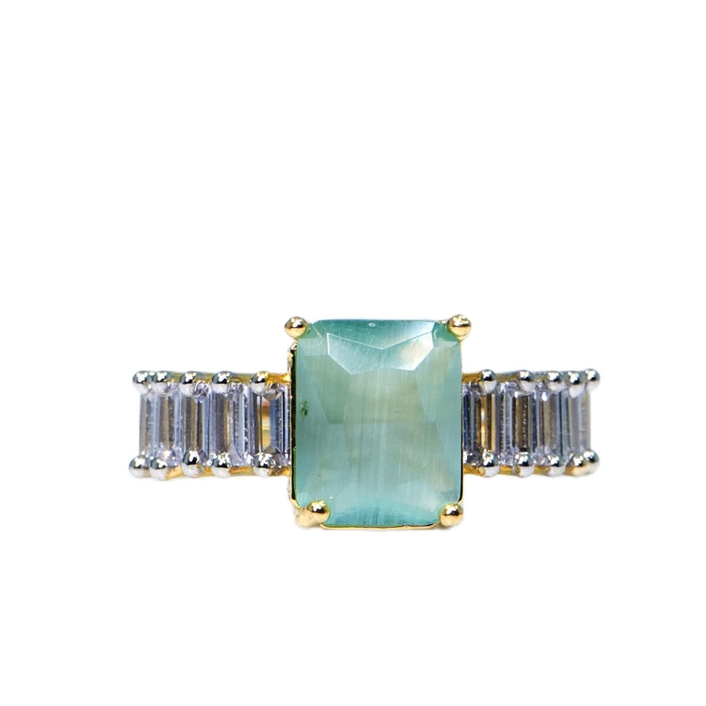 SHARLEEZ - Anti Tarnish, Adjustable AD finger ring | Anti Tarnish Adjustable Finger Ring | Stylish Ring for Women and Girls (Mint) (B0CNRV786Q) Amazon Price History, Amazon Price Tracker