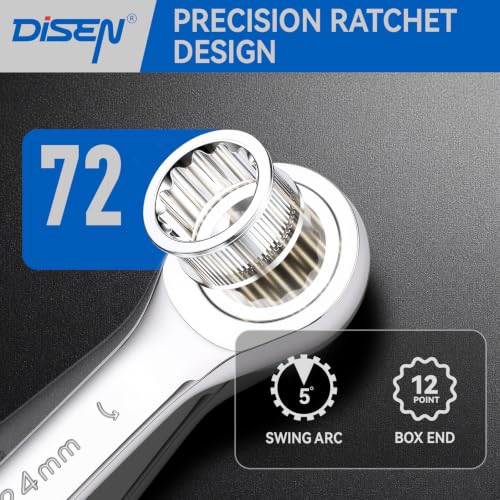Image of DISEN 10PCS Large Wrench Set Jumbo Ratcheting Wrench Set