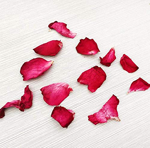 Quupy 100 Grams Dried Rose Flower Petals Natural Real Red Rose Petal For Wedding Confetti Valentines Day Party Decoration Bath Foot Spa Sachets Crafting #TOP1