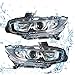 WFLNHB Headlights Assembly Replacement for Honda Civic 2016-2018 (Factory Halogen Type) Projector Headlights Headlamps Driver and Passenger Side