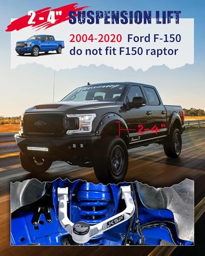 Image of KSP 2-4 inch Forged Upper Control Arm With OEM Style Rubber Bushings for F150 2004-2020, Aluminum Front UCA fit the Vehicle install 2-4inch Leveling Kits,Aftermarket Replacement Parts