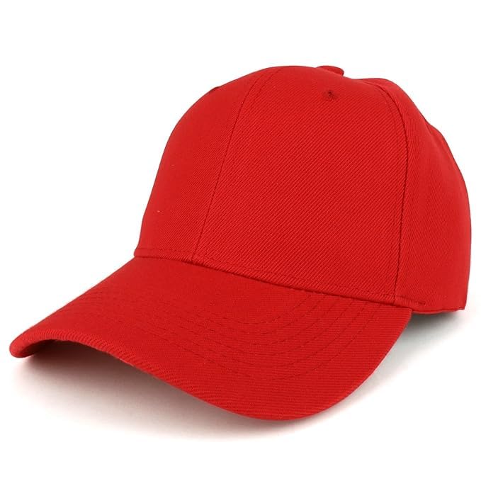Captain Cory 100% Cotton Stylish Unisex Baseball Cap for Outdoor Workout and Activities - Adjustable Casual Cap for Daily Wear (Red)