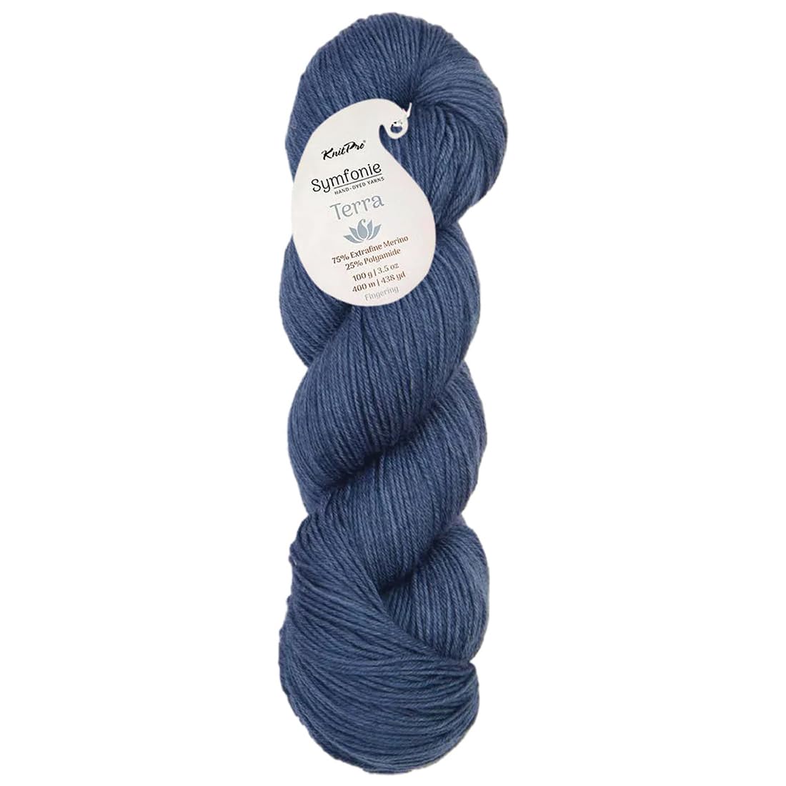 Knitpro Terra Symfonie Yarns ovillo 100g Jodhpur Blue hilaza de 380m tejer crochet