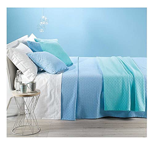 COPRILETTO PRIMAVERILE ZEFIRO LETTO SINGOLO 1 PIAZZA (Azzurro)