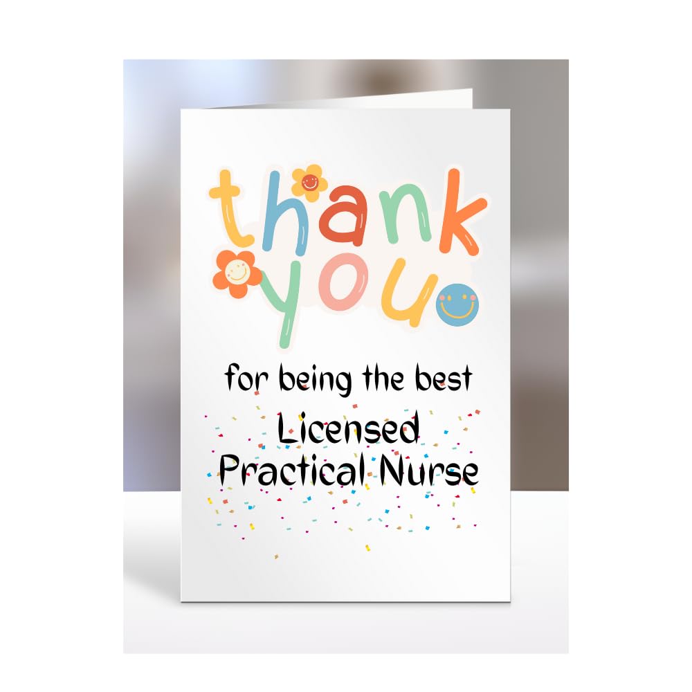 Thank you card for Licensed Practical Nurse, men, women, him, her, colleague, boss, manager, supervisor, friend, gifts, presents for christmas, A5-212b_73 โ image 1