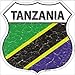 Tanzania Flag Highway Shield Metal Sign HS-419
