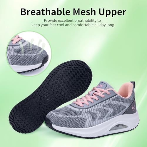 Image of Gyeice Women's Walking Shoes Arch Support Orthotic Breathable Tennis Sneakers for Plantar Fasciitis Pain Relief US 5.5-11