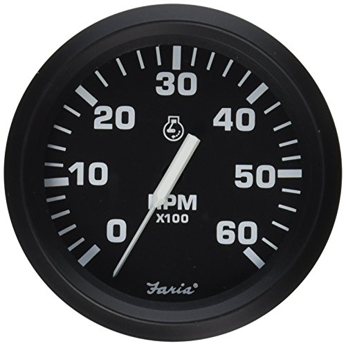 Faria Beede Instruments Faria Beede Faria 32804 Tachometer - 6000 RPM, Euro, Black