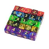 SmartDealsPro 25-Pack D6 Six Sides 16mm Two Color Dice for DND MTG PRG Wow Table Games