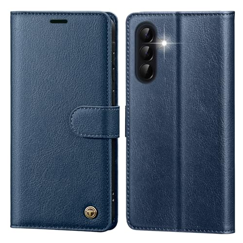 CASBST Handyhülle für Samsung Galaxy A57 5G Hülle Hochwertig Schutzhülle Klappbar für Samsung A57 5G Hülle Leder mit Kartenfach Ständer Magnet Klapphülle mit RFID für Galaxy A57 Hülle Blau