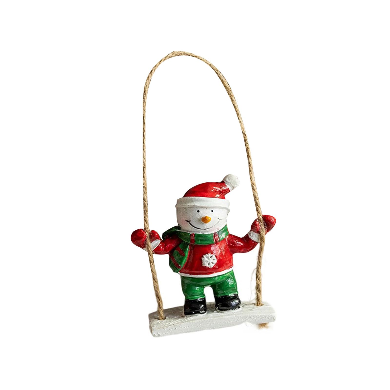 Zbiianxer A Handcrafted Sant Reindeer Ornament Sturdy Resin Christmas Decoration Easy Hanging For Tree Homes Festival Gift User Friendly Christmas Hanging Decors