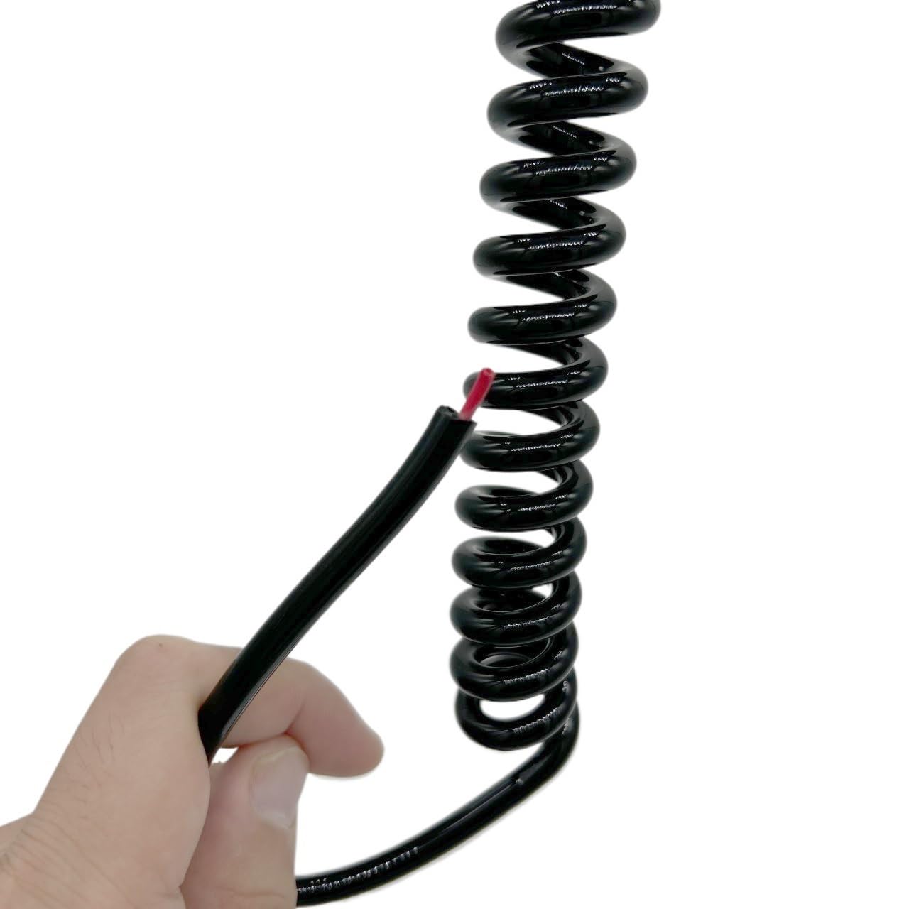 17AWG 3-żyłowy spiralny teleskopowy drut sprężynowy, 1 mm kwadratowy, czarny, rozciągliwy kabel elastyczny (stretch 3 metry)