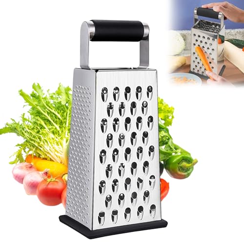 Stainless Steel Box Grater, 4-Sided