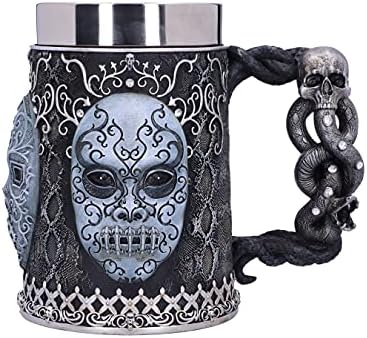 Nemesis Now Harry Potter Death Eater Mask Voldemort Collectable Tankard, Resin, Black Silver, 15.5cm