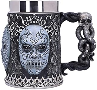 Nemesis Now Harry Potter Death Eater Mask Voldemort Collectable Tankard, Resin, Black Silver, 15.5cm