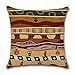 Gspirit 4 Pack Estilo étnico Africano Algodón Lino Throw Pillow Case Funda...