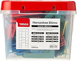 TIMCO SHIMTUB Assorted Colourful spacers, shims, Plastic Packers, 1.0-6.0mm, Set of 400 Pieces