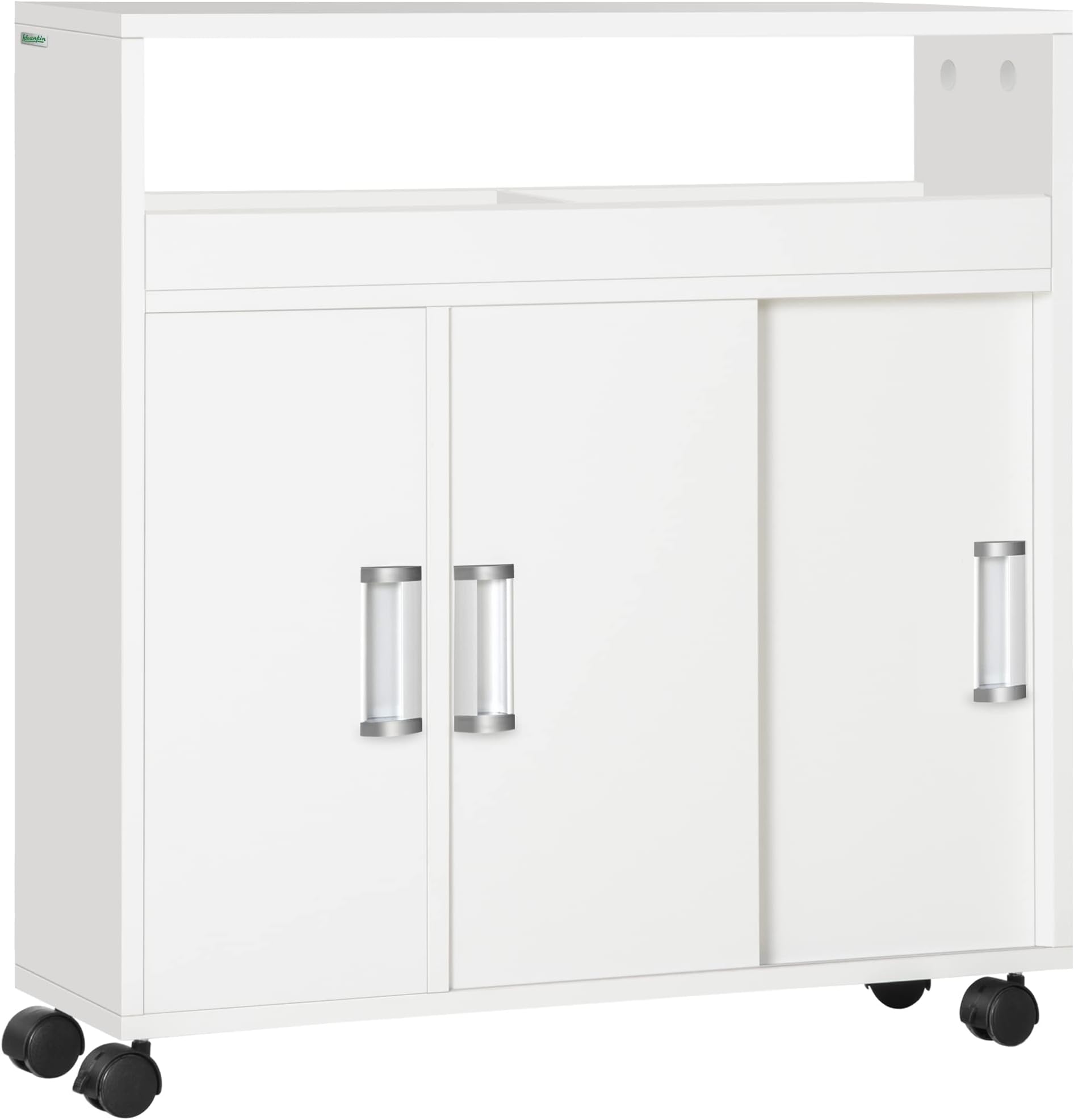 SoBuy Mobiletto portabiancheria per bagno Mobile porta biancheria con