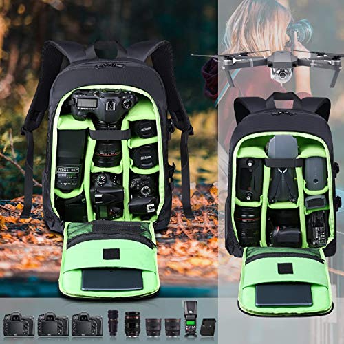 Estarer SLR/DSLR Camera Backpack Waterproof for Nikon Canon Sony Digital Lens GoPro Accessories DJI Mavic Drone 15.6" 15”Laptop w/Rain Cover Photographyer Camera Bag - Thumbnail 3