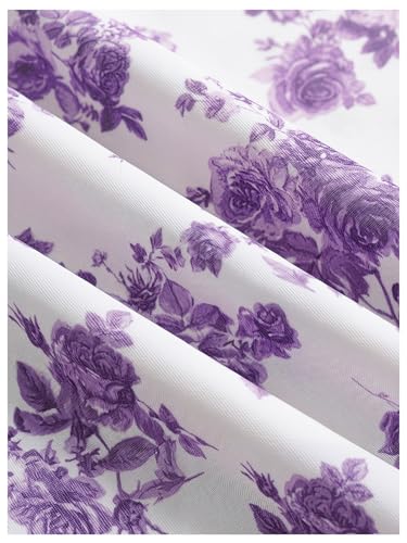 Image of GORGLITTER Women's Floral Summer Wedding Guest Dress Ruched Cocktail Party Bridal Shower Formal Beach Midi Sun Dresses