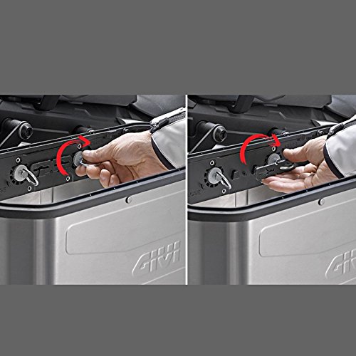 Borse laterali rigide Set Suzuki V-Strom 1000 14-16 Givi Monokey DLM36 argento 36 litri