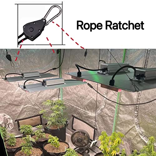 Image of 2 Pair of 1 /8 inch Adjustable Rope Hanger for Grow Light(4 Pcs)