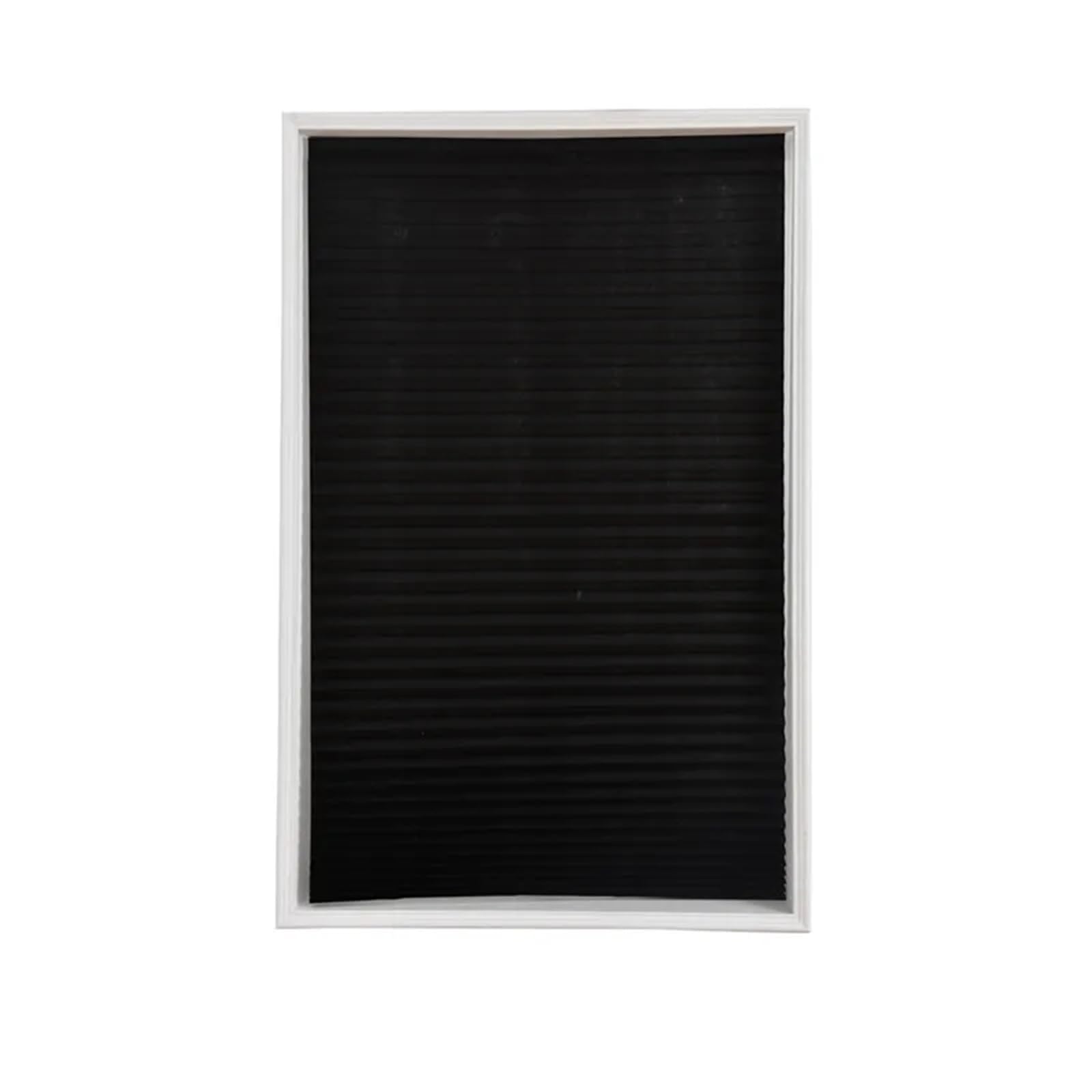 Self adhesive blinds Self-Adhesive Pleated Blinds Half Blackout Window Curtains For Kitchen Bathroom Balcony Shades For Coffee/Office for windows(Black 60x180cm)