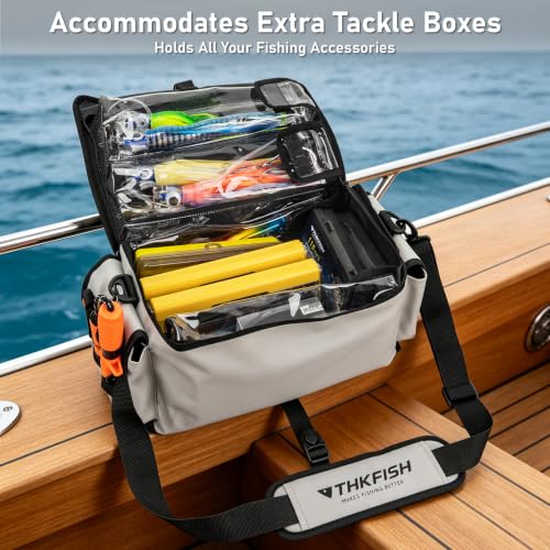 THKFISH Bolsa grande para carnada, bolsa enrollable para señuelos de pesca de trolling de gran tamaño para agua salada miniatura 3