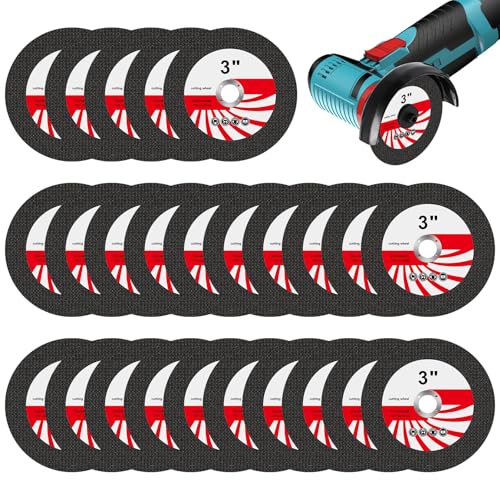 25 Piezas Discos de Corte 75 mm para Amoladora Angular – Disco 75 x 1,2 x 10 mm Extrafino – Para Metal, Acero Inoxidable, Acero y Hierro – Corte Rápido y Preciso