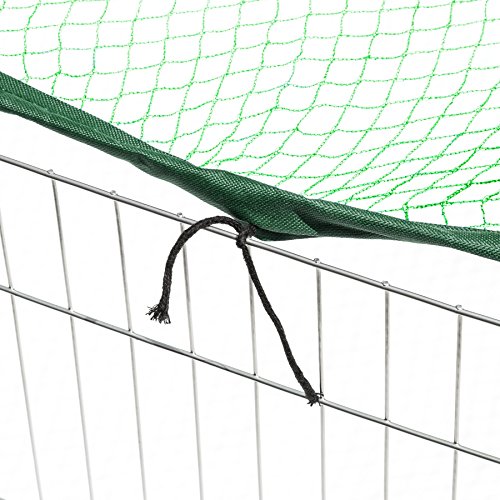 TecTake Freilaufgehege mit Schutznetz für Nager und Kleintiere | aus 8 Gitterelementen Ø 204 cm | grün – Bild 4