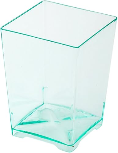Miniatura 2 de Restaurantware Mini tazas de postre de 4 onzas, 20 tazas cuadradas de aperitivos pequeños, tazas de parfait desechables de plástico Seagreen para