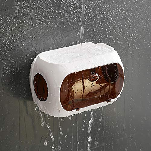 Self-Adhesive Toilet Paper Holder, Cat Proof And Waterproof Roll Paper Dispenser Multi-Function Wall Mounted Bathroom Tissue Box, Diy Beautification For Bathroomblack #TOP2
