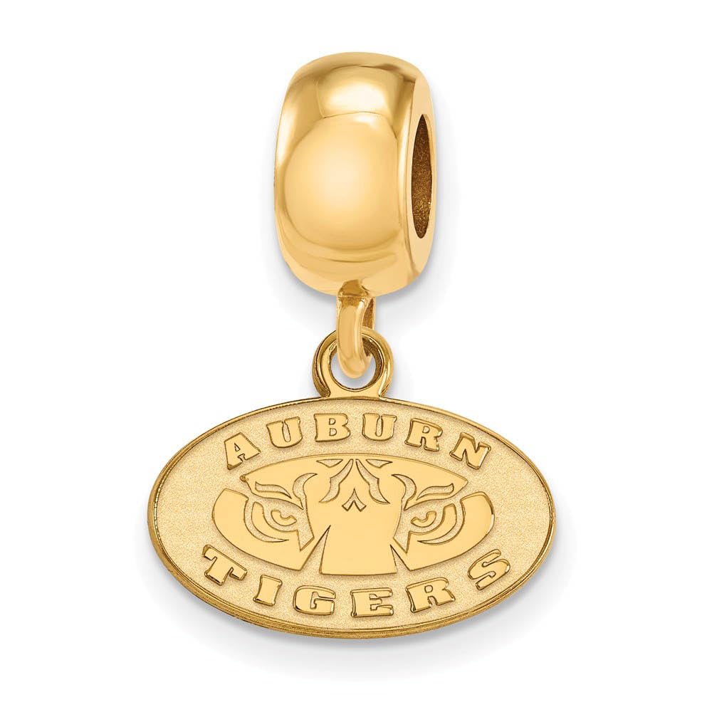 LogoArt 14k Yellow Gold Plated Sterling Silver Auburn University XS Dangle Bead Charm
