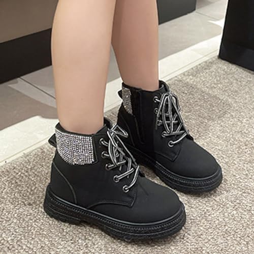 Kids Girls Ankle Bootie Chunky Low Block Heel Short Dress Booties Square Toe Cowgirl Boots Walking Riding Boots2
