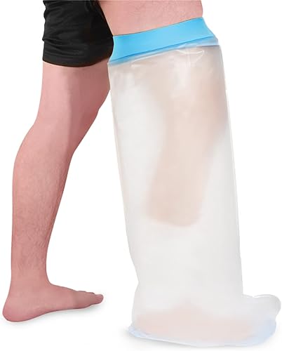 Sumifun Fundas de fundición para patas de ducha, cubierta impermeable para patas adultas, cubierta moldeada para piernas para ducharse con parte