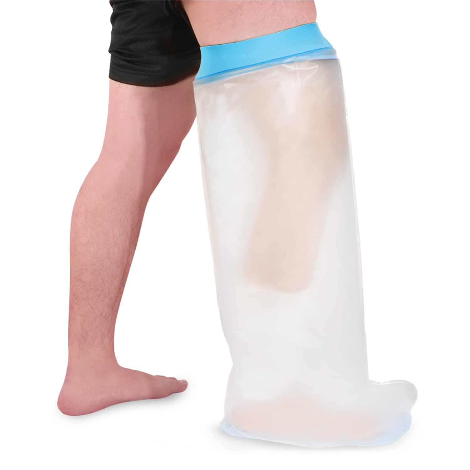 Sumifun Cast Covers for Shower Leg, Waterproof Cast Cover Leg Adult, Leg Cast Cover for Showering with Non-Slip Padding Bottom, Keep Cast Dry after Surgery, Waterseal Protection