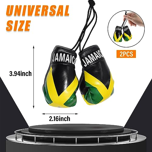 Image of Kewucn 1 Pair Mini Boxing Gloves for Car Mirror, Miniature Punching Gloves Christmas Ornament, Hanging Decoration or Souvenir Display for Home & Car Use, Universal Auto Accessories