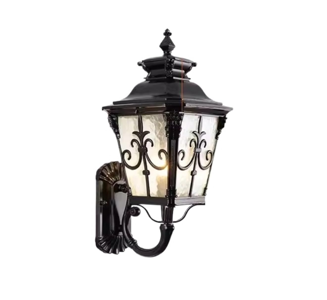 CVdrtyED Outdoor Wall Lights Waterproof Aluminum Outdoor Wall Sconce Outside Glass Porch Light Vintage Lamp for Doorway Patio Yard Durable Porch(Black,27 * 50cm)
