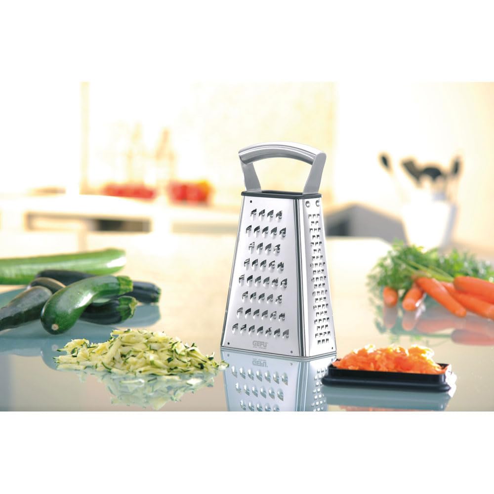 GEFU GE10760 Vitales Laser Cut Râpe à 4 Faces Acier Inoxydable Inox 14 x 8,5 x 26 cm