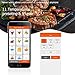 Bluetooth Meat Thermometer, 500 FT Wireless Digital Food Thermometer with 4-Probes, Rechargeable for Precise Cooking