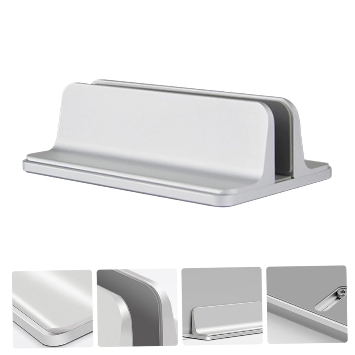 SHINEOFI Soporte Vertical De Aluminio para Laptop Base Estable y Duradera para Escritorio para Refrigeración y Organización De Portátiles