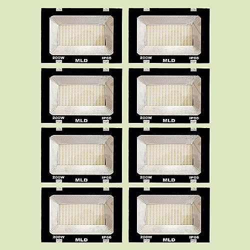 Image of MLD Outdoor led Flood Light 200 Watts Ip66 focus Cool White (200w,Colour-White)-Pack of 8