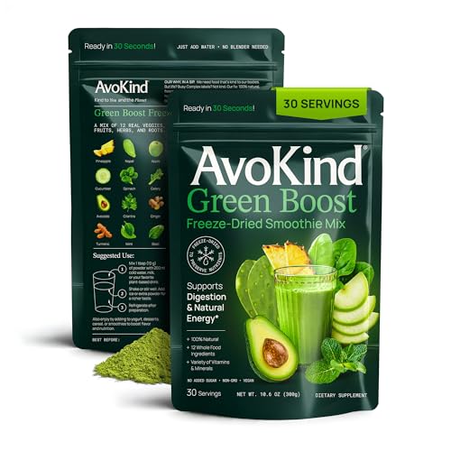 AvoKind Green Smoothie Mix, Freeze-Dried Whole Food Greens Powder - image 1