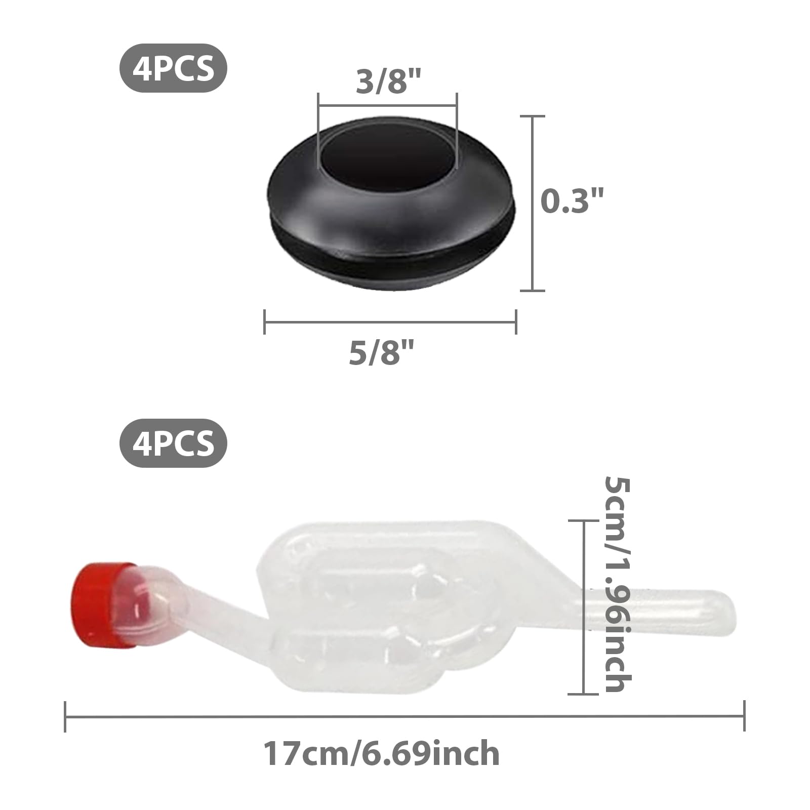 Kit Fermentazione Vino E Birra Fai Da Te - 2 Valvole Airlock Con Guarnizioni - Foto 9