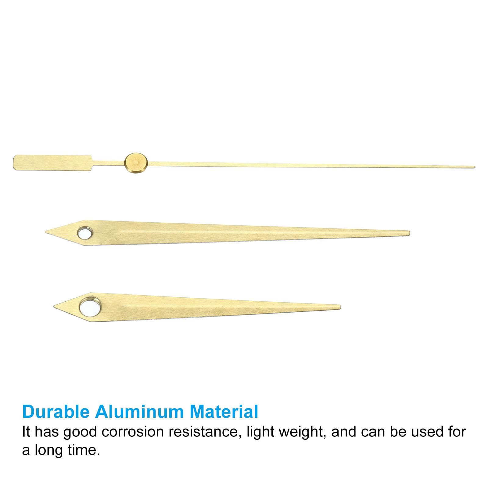 PATIKIL Clock Hands Replacement Kit - 10 Set Aluminum Wall Clock Mechanism Movement Parts for DIY Repair Gold, A02 - Image 4