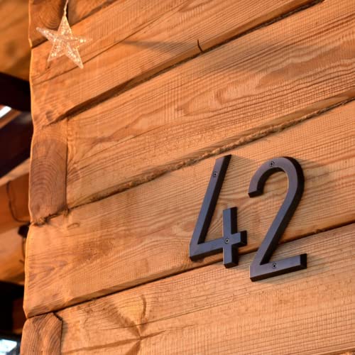 Placa de número de casa de 20 cm de 0 a 9, para ambientes externos, moderna, antiferrugem, números d